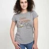 Henry Tiger Damen DISNEY CAVE - T-Shirt Print - Melange Grey