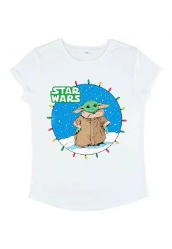 Henry Tiger Damen STAR WARS SNOW BABY LIGHTS - T-Shirt Print - White -Günstiges Henry Tiger Geschäft 00c9c344dc1640979a92d9cee6aee43c