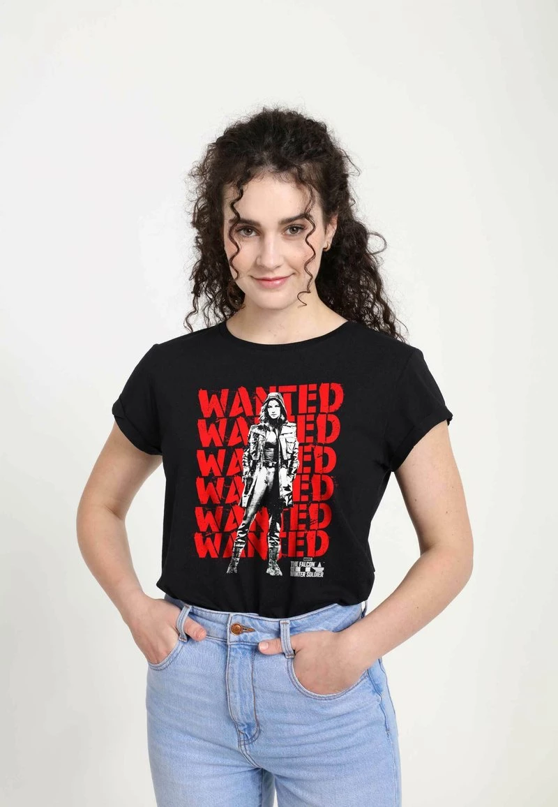Henry Tiger Damen MARVEL WANTED REPEATING RED - T-Shirt Print - Black 3 Henry Tiger Damen MARVEL WANTED REPEATING RED - T-Shirt Print - Black – Bild 3