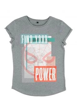 Henry Tiger MARVEL AVENGERS CLASSIC - SPIDER POWER - T-Shirt Print - Melange Grey | Damen -Günstiges Henry Tiger Geschäft 02a002680d004a74aad5f2d305fd1b61