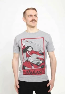 Henry Tiger Unisex DISNEY MULAN: LIVE ACTION - BOLD SPIRIT - T-Shirt Print - Melange Grey