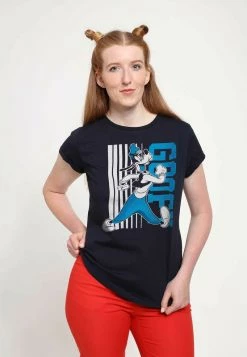 Henry Tiger Damen DISNEY CLASSICS GOOFY WALKS - T-Shirt Print - Navy Blue