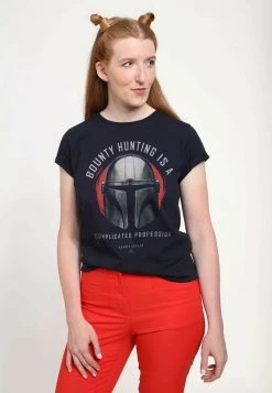 Henry Tiger Damen STAR WARS: THE MANDALORIAN - BOUNTY GOALS - T-Shirt Print - Navy Blue -Günstiges Henry Tiger Geschäft 0510fb4759014599bf282f58033ea010