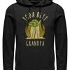 Henry Tiger Unisex STAR WARS BEST GRANDPA YODA SAYS - Kapuzenpullover - Black