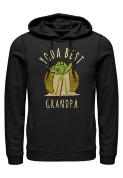 Henry Tiger Unisex STAR WARS BEST GRANDPA YODA SAYS - Kapuzenpullover - Black