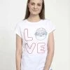 Henry Tiger STAR WARS LOVE STACKED - T-Shirt Print - White | Damen