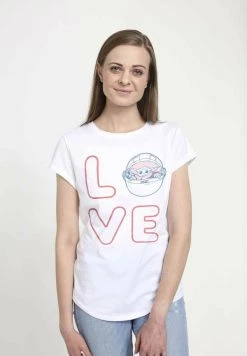 Henry Tiger STAR WARS LOVE STACKED - T-Shirt Print - White | Damen