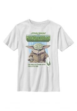 Henry Tiger Unisex DISNEY STAR WARS THE MANDALORIAN BABY YODA STRONG FORCE - T-Shirt Print - White