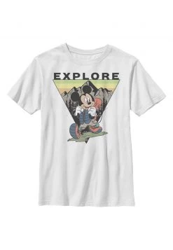 Henry Tiger Unisex DISNEY CLASSICS EXPLORE MICKEY TRAVEL - T-Shirt Print - White