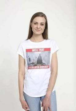 Henry Tiger STAR WARS ESCALATED QUICKLY - T-Shirt Print - White | Damen