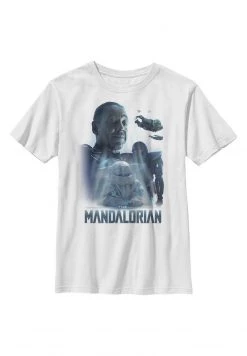 Henry Tiger Unisex STAR WARS MANDOMON EPI6 THIS WONT HURT - T-Shirt Print - White