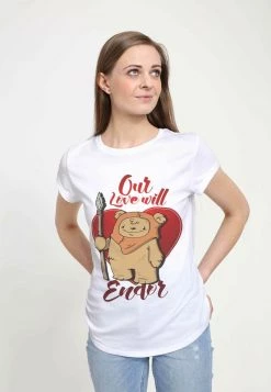 Henry Tiger Damen STAR WARS LOVE WILL ENDOR - T-Shirt Print - White -Günstiges Henry Tiger Geschäft 08606a257ddc43768f92643e505a2067