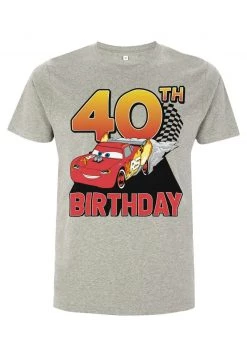 Henry Tiger Unisex PIXAR CARS 2 - LIGHTNING BIRTHDAY 40 - T-Shirt Print - Melange Grey -Günstiges Henry Tiger Geschäft 08b15a300a714131a0487eb00f903dcd