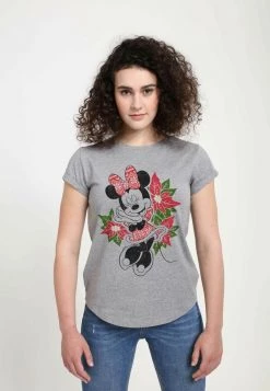 Henry Tiger Damen DISNEY CLASSICS MICKEY CLASSIC - CHRISTMAS FAIRISLE MINNIE - T-Shirt Print - Melange Grey -Günstiges Henry Tiger Geschäft 08d1ebe839244df797e60c807e281ab5