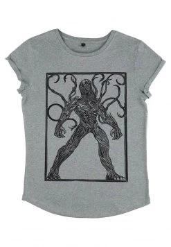 Henry Tiger Damen MARVEL KRO WOODCUT - T-Shirt Print - Melange Grey -Günstiges Henry Tiger Geschäft 08e08962f6204e329264313498ad4fcb