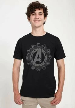Henry Tiger MARVEL AVENGERS CLASSIC - AVENGER EMBLEMS - T-Shirt Print - Black | Unisex
