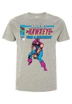 Henry Tiger MARVEL AVENGERS CLASSIC - WI HAWKEY USED A SLINGSHOT - T-Shirt Print - Melange Grey | Unisex -Günstiges Henry Tiger Geschäft 0a887f1788994b20a15f29ed0b96dbfd
