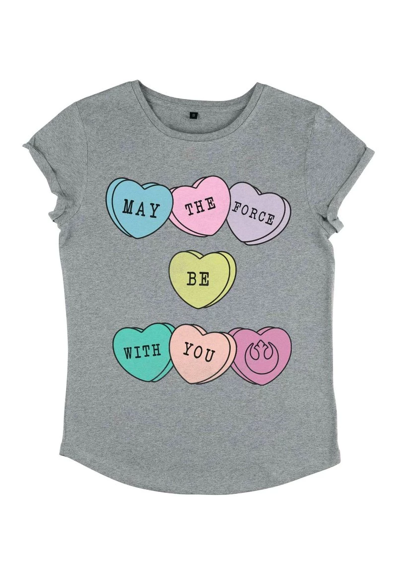 Henry Tiger STAR WARS FORCE HEARTS - T-Shirt Print - Melange Grey | Damen 4 Henry Tiger STAR WARS FORCE HEARTS - T-Shirt Print - Melange Grey | Damen – Bild 4