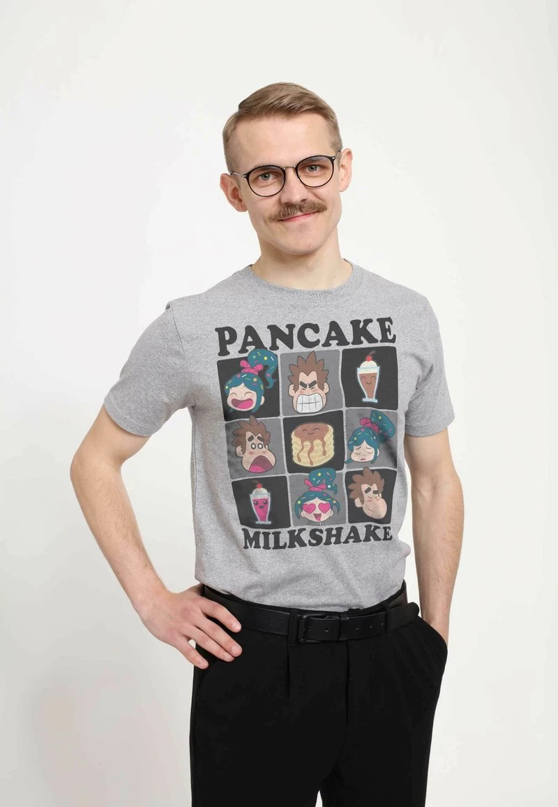 Henry Tiger Unisex DISNEY WRECK-IT RALPH 2 - MILKSHAKE SQUARED - T-Shirt Print - Melange Grey 3 Henry Tiger Unisex DISNEY WRECK-IT RALPH 2 - MILKSHAKE SQUARED - T-Shirt Print - Melange Grey – Bild 3