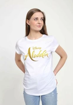 Henry Tiger DISNEY ALADDIN: LIVE ACTION - ALADDIN LIVE ACTION LOGO - T-Shirt Print - White | Damen