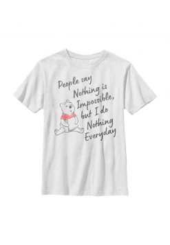 Henry Tiger Unisex DISNEY CLASSICS WINNIE THE POOH NOTHING IS IMPOSSIBLE - T-Shirt Print - White