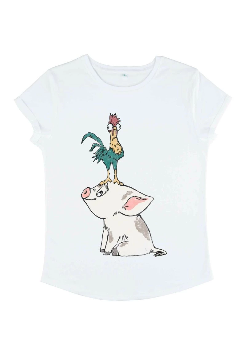 Henry Tiger Damen PIXAR MOANA - PUA - T-Shirt Print - White 5 Henry Tiger Damen PIXAR MOANA - PUA - T-Shirt Print - White – Bild 5