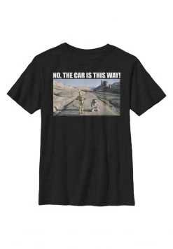 Henry Tiger Unisex STAR WARS WHERE'S THE CAR - T-Shirt Print - Black