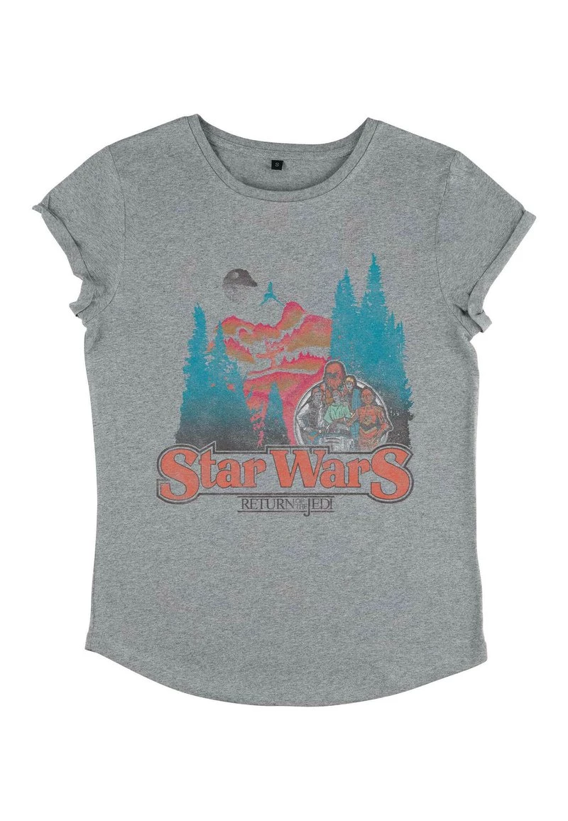Henry Tiger STAR WARS FOREST MOON TITLE - T-Shirt Print - Melange Grey | Damen 4 Henry Tiger STAR WARS FOREST MOON TITLE - T-Shirt Print - Melange Grey | Damen – Bild 4
