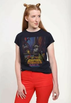 Henry Tiger Damen STAR WARS: CLASSIC - YODA LOGO - T-Shirt Print - Navy Blue -Günstiges Henry Tiger Geschäft 0fbc1eb74429475fa487b8e70e1af6de