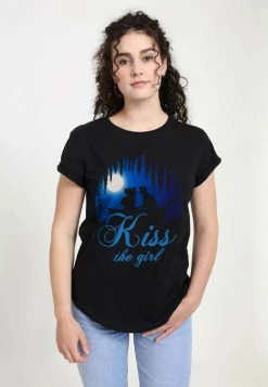 Henry Tiger Damen DISNEY KISS THE VIGNETTE - T-Shirt Print - Black