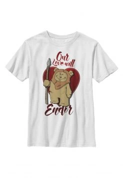 Henry Tiger Unisex STAR WARS LOVE WILL ENDOR - T-Shirt Print - White