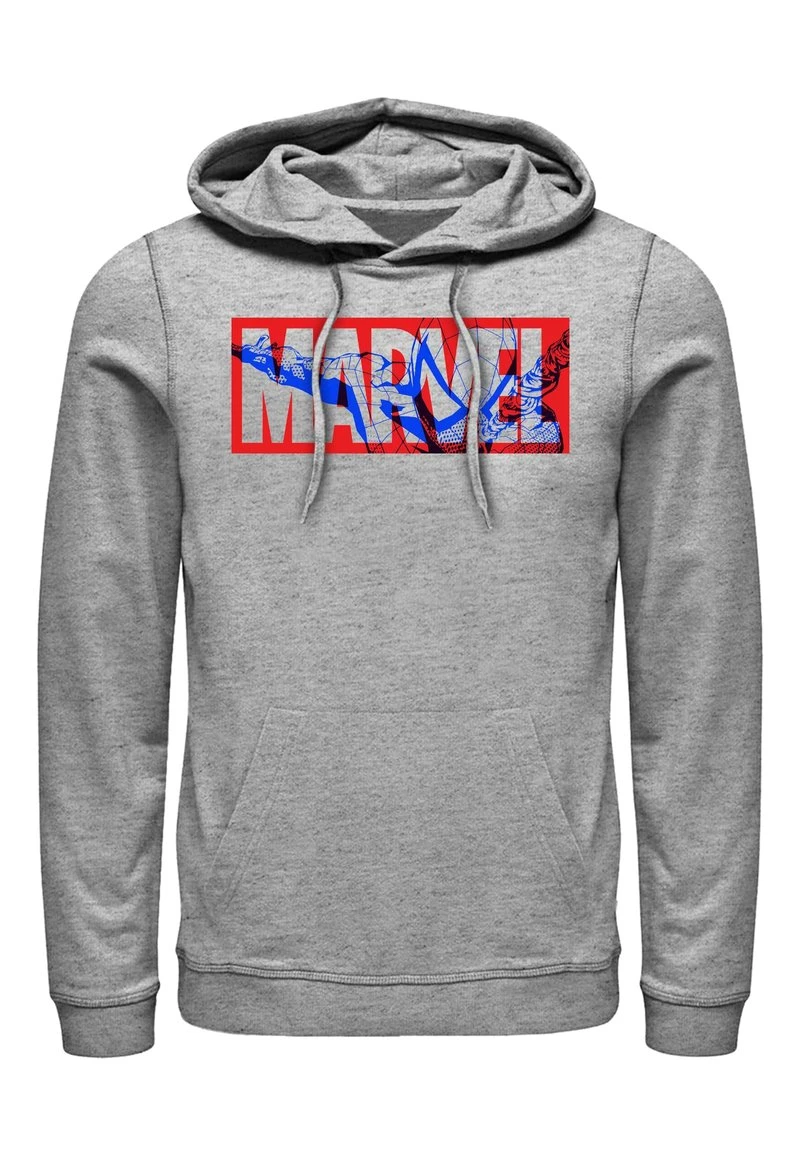 Henry Tiger Unisex MARVEL PETER LOGO - Kapuzenpullover - Melange Grey 1 Henry Tiger Unisex MARVEL PETER LOGO - Kapuzenpullover - Melange Grey
