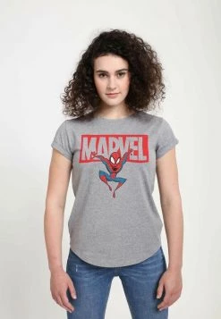 Henry Tiger MARVEL SPIDER-MAN CLASSIC - BRICK SPIDEY - T-Shirt Print - Melange Grey | Damen