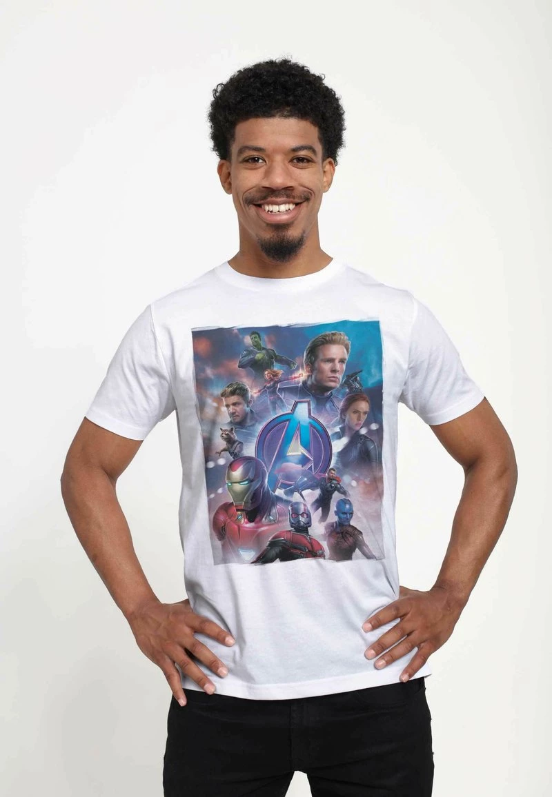 Henry Tiger Unisex MARVEL AVENGERS: ENDGAME - BASIC POSTER - T-Shirt Print - White 1 Henry Tiger Unisex MARVEL AVENGERS: ENDGAME - BASIC POSTER - T-Shirt Print - White