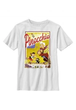 Henry Tiger Unisex DISNEY CLASSICS STORYBOOK POSTER PINOCCHIO - T-Shirt Print - White