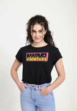 Henry Tiger Damen MARVEL OTHER - NEON LOGO - T-Shirt Print - Black -Günstiges Henry Tiger Geschäft 122b082cc4cb4716b6977de1be578597
