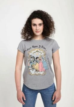 Henry Tiger Damen DISNEY PRINCESSES - VINTAGE PRINCESS GROUP - T-Shirt Print - Melange Grey