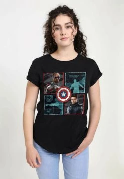 Henry Tiger Damen MARVEL HERO BOX UP - T-Shirt Print - Black