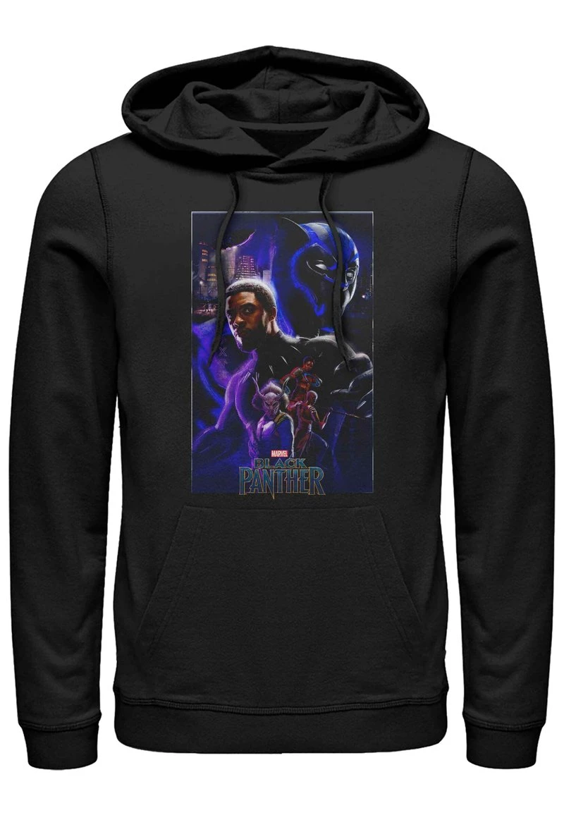 Henry Tiger Unisex MARVEL PANTHER LIGHT - Kapuzenpullover - Black 1 Henry Tiger Unisex MARVEL PANTHER LIGHT - Kapuzenpullover - Black