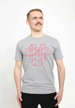 Henry Tiger DISNEY CLASSICS UNISEX MINNIE HEARTS FILL - T-Shirt Print - Melange Grey