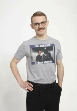 Henry Tiger STAR WARS UNISEX AWKWARD ELEVATOR MOMENT - T-Shirt Print - Melange Grey -Günstiges Henry Tiger Geschäft 141bd874c0bb473c95eae9d2b10a9302