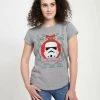 Henry Tiger Damen STAR WARS SNOW GOOD - T-Shirt Print - Melange Grey