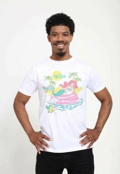 Henry Tiger Unisex DISNEY BEACHY ARIEL - T-Shirt Print - White