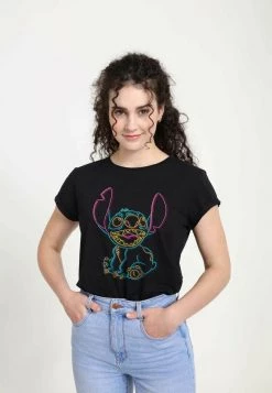 Henry Tiger Damen DISNEY CLASSICS LILO & STITCH - NEON STITCH - T-Shirt Print - Black -Günstiges Henry Tiger Geschäft 171bec6382874be78e08e260f4fb6258
