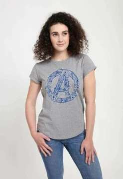 Henry Tiger Damen MARVEL AVENGERS CLASSIC - AVENGER HILT - T-Shirt Print - Melange Grey