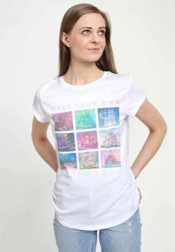 Henry Tiger DISNEY DISNEY PRINCESSES - CASTLES IN DISNEY PRINCESS MOVIES - T-Shirt Print - White | Damen -Günstiges Henry Tiger Geschäft 1820865ba0044ddbaa2c15085cda8850