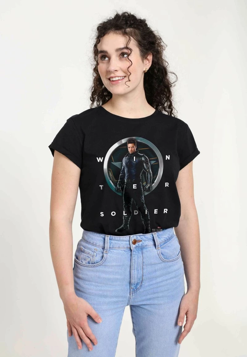 Henry Tiger Damen MARVEL WINTER SOLDIER GRID TEXT - T-Shirt Print - Black 4 Henry Tiger Damen MARVEL WINTER SOLDIER GRID TEXT - T-Shirt Print - Black – Bild 4