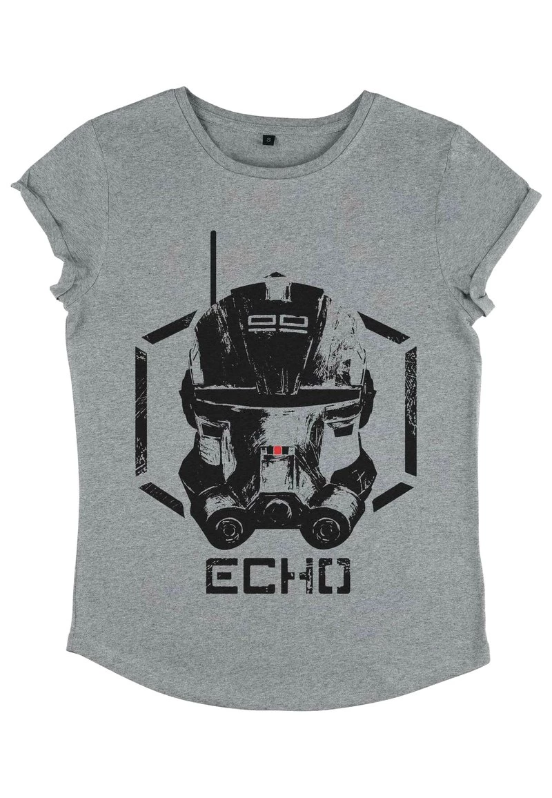 Henry Tiger STAR WARS ECHO - T-Shirt Print - Melange Grey | Damen 4 Henry Tiger STAR WARS ECHO - T-Shirt Print - Melange Grey | Damen – Bild 4
