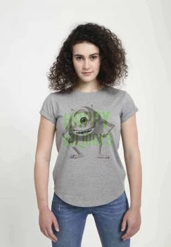 Henry Tiger Damen DISNEY MONSTER HOLIDAY - T-Shirt Print - Melange Grey
