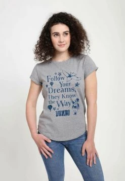 Henry Tiger Damen DISNEY CLASSICS DUMBO - FOLLOW DREAMS - T-Shirt Print - Melange Grey